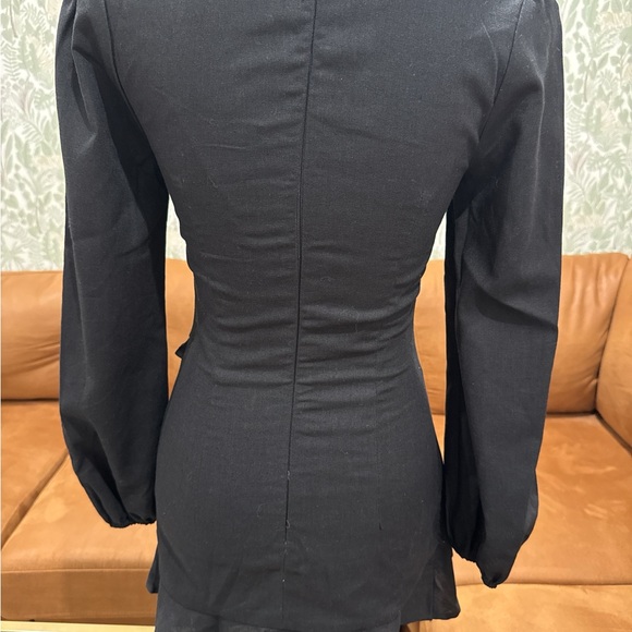 Princess Polly Black Wrap Mini Dress | Size 4 - Picture 5 of 8